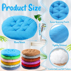 Fumete 12 Pcs Floor Pillows Cushions Seating 16 x 16 Inches Color Round Seat Reading Floor Chair Cushions for Kids Adults Classroom Home School Playing Supplies(Bright Color)