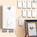 TAILI Picture Hangers 8 Pcs, Damage Free Picture Hangers for Walls，Adhesive Picture Hanging Hooks Without Nails，Art Hanger for Bathroom Kitchen Home Door Closet, Inclue 2 Extra Strips