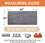 Waterproof Dog Bed Cover Non Slip Couch Covers for Dogs Washable Soft Faux Fur Sofa Cover Couch Covers for 3 Cushion Couch Sofa Pet Friendly (Grey)