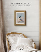 ARPEOTCY Vintage Gold Framed Wall Art Decor, 11x14 Inch Bedroom Bathroom Bird Picture Artwork, Canvas Wall Art for Living Room Bedroom, Antique Framed Painting Home Decor Aesthetic