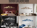 Vailla Mountain Wall Art Decor Wall Hanging Sculpture Modern Home Decoration Nature Wall Decor Large Wooden Art 3D Textured Sculptures for Living Room Bedroom Office Dinnig Room