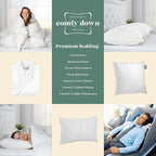 ComfyDown Decorative Throw Pillow Insert, Down and Feather Fill, 100% Cotton Cover, 233 Thread Count - Made in USA (16" X 32")