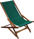 BYER OF MAINE Pangean Glider Chair – Folding Wood & Canvas Chair – Portable Outdoor Chair for Porch, Patio, or Beach in Forest Green