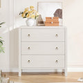 IDEALHOUSE 3 Drawer Dresser for Bedroom, Dresser Chest of Drawers with Handles, Nightstand Organizer with for Bedroom, Living Rooms, Offices, and Entryways