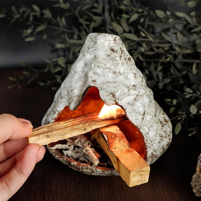 Palo Santo Burner- Zongzi Modeling Incense Holder with Ash Catcher-Perfect for Sage, Sticks, and Copal-Aromatherapy Meditation Gift for Women-Perfect for Yoga, Meditation, and Anxiety Relief