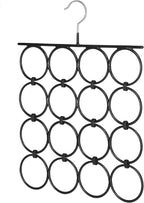 Whitmor Folding Scarf/Accessory Hanger, Black & Chrome, 0. 47 x 12. 25 x 15. 88 inch