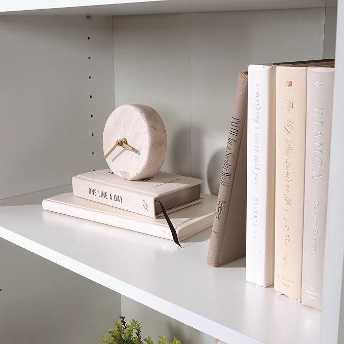 Sauder Beginnings 5-Shelf Bookcase, Bookshelf with Adjustable Storage Shelves, in Soft White