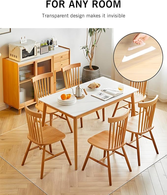 Area Mat for Hard Floor, 6'×9' Transparent PVC Area Rug for Home, Waterproof No Smell Protector for Dining Room, Large Durable Mats for Rolling Chair, Kitchen, Living Room, High Traffic Area