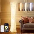 WORLD WIN LED Floor Lamp for Living Room, 61'' Modern Floor Lamp with 3 Color Temperature Light, APP & Remote Control, Timer Setting, Dimmable Standing Corner Lamps for Bedroom, Office