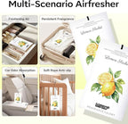 MYARO 12 Packs Lemon Scented Sachets for Drawer and Closet - Long Lasting Bathroom Odor Deodorizer Fresh Scents Car Air Refrehener Home Fragrance