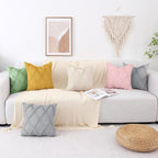 decorUhome Spring Throw Pillow Covers 16x16 Inch Set of 2, Soft Plush Faux Fur Wool Grey Couch Pillow Covers, Decorative Neutral Pillow Cases for Bed Sofa Living Room Home Decor