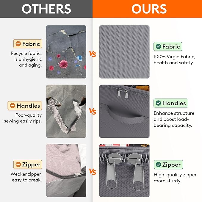 Lifewit Shoe Storage Organizer for Closet, Fabric Large Shoe Box Storage Containers with Clear Cover, Foldable Bins for Boots Heels Sneakers Fits 48-64 Pairs (Each 12-16 Pairs) 4 Pack Gray