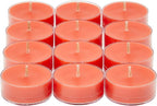 PartyLite Set of 12 Tea Lights Candles, Grapefruit & Rosemary Scent, Aromatherapy Scented Candles Gift Set, Up to 4 to 6 Hours Burn Time