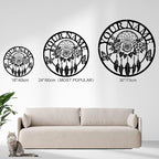 Personalized Dream Catcher Metal Wall Art - Custom Name Iron Sign for Home Decor, 8-30 Inch Black (Style K)