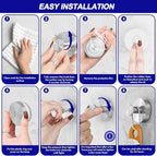 Suction Cup Hooks for Shower, Heavy Duty Suction Hanger for Bathroom Window Glass, Bath Robe Looafh Towel Hook for Hanging - 4 Pack, Silver