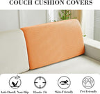 Sofa Covers Couch Covers for Sofa Pet Friendly Couch Cushion Covers Universal Sofa Covers Washable Stretch Slipcovers for Sectional Sofa (Texture Orange,Back Cover M)