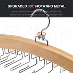 Tie Hanger 24 Hooks Tie Racks For Men Closet, Tie Rack With Upgraded 360°Rotating,Tie Hangers For Men,Tank Top Hanger,Neck Tie organizer,Belts Scarves Accessories for Bras,Tank Tops,Camisoles…