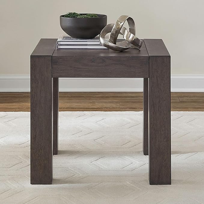 Liberty Furniture Cascade Falls Living Room Square End Table - Satin Espresso