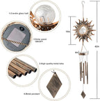 Sun Wind Chimes, Outdoor Solar Wind Chimes, Mothers Gifts, Gifts for Mom, Women, Grandma, Garden Courtyard Lawn Decoration, Thanksgiving Gift, Mother's Day Wind Chime Gift