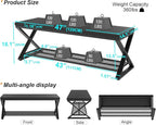 LVB Black Bench, Industrial Entryway Bench with Storage, Indoor Wood and Metal Storage Bench for Living Room Bedroom, Accent Shoe Rack Seating Bench for Hallway Foyer Entrance, Black Oak, 47 inch