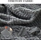 Couch Cushion Covers Sofa Covers Couch Covers for Sofa Pet Friendly Universal Sofa Covers Washable Stretch Slipcovers for Sectional Sofa (Texture Gray,Back Cover L)