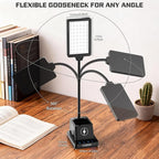 cozoo LED Desk Lamp for Home Office, 15W Bright Desk Light with Wireless Charger Pen Holder, Gooseneck Small Table Lamp for Bedroom, Study, Reading, Work, Task, Craft, College Dorm Room Accessories