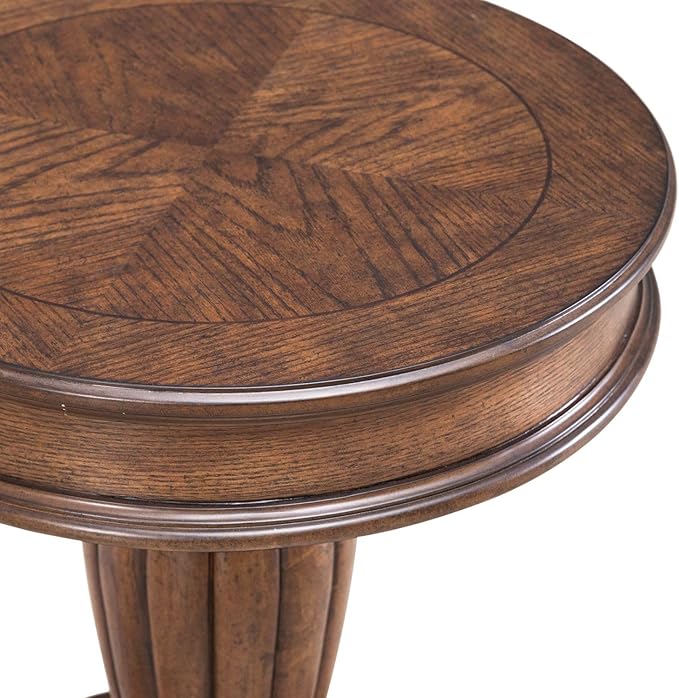 Liberty Furniture Allington Round End Table for Living Room - Satin Sienna
