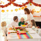Fall Maple Leaves Garland Decorations,50Ft Glitter Tinsel Leaf Thanksgiving Decor for Tree Autumn Mantle Bedroom Office Classroom Party Indoor Outdoor Holiday Home Orange