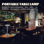 Rechargeable Cordless LED Table Lamps Touch Sensor Light, 3-Levels Portable Dimming Wireless Battery Operated Lamp，Nightstand Lamp/Night Light/Restaurant Table/Outdoor/Coffee/Bar (Grey)