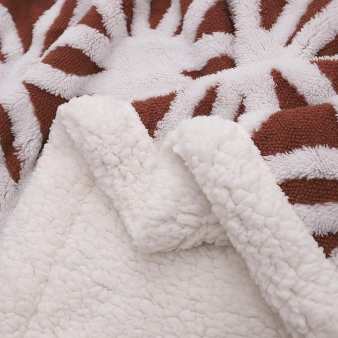 LOMAO Sherpa Fleece Blanket Fuzzy Soft Throw Blanket Dual Sided Blanket for Couch Sofa Bed (Brown, 60''x80'')