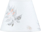 Aspen Creative 56038 Empire Uno Lamp Shade in White with Petal Paper, 5" Top x 9" Bottom x 7" Slant Height, Slip UNO 33mm