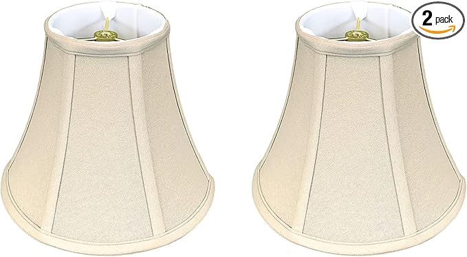 Royal Designs, Inc. BSO-704-16LNBG-2 True Bell Basic Lamp Shade, 8 x 16 x 12.6, Linen Beige, 2-Pack