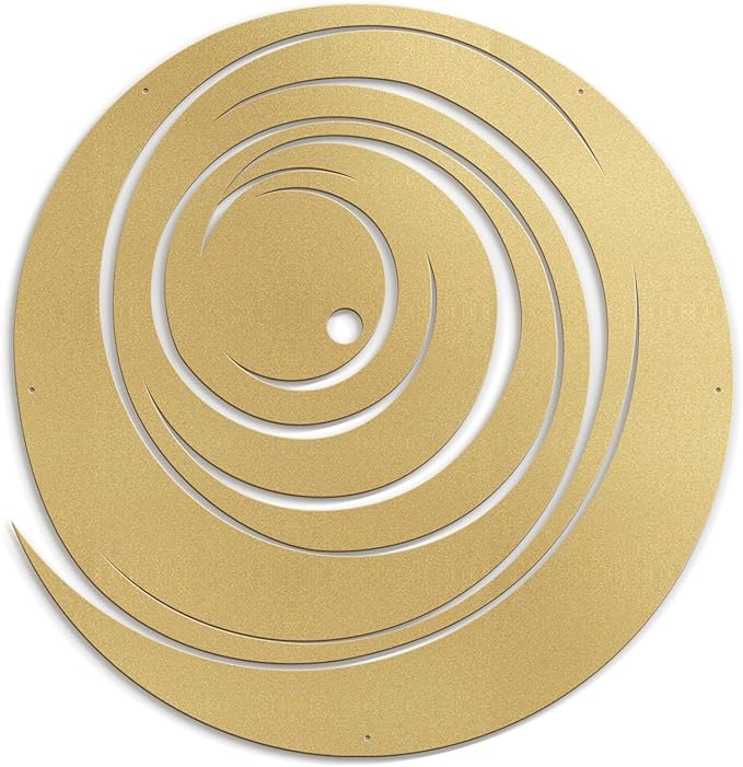 SIGNLEADER Metal Wall Art Decor Color Block Circles Minimalist Modern Abstract Wall Sculpture Hangings Home Decoration for Living Room, Bedroom, Bathroom, Kitchen, Outdoor - 18" Gold