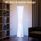 WORLD WIN LED Floor Lamp for Living Room, 61'' Modern Floor Lamp with 3 Color Temperature Light, APP & Remote Control, Timer Setting, Dimmable Standing Corner Lamps for Bedroom, Office