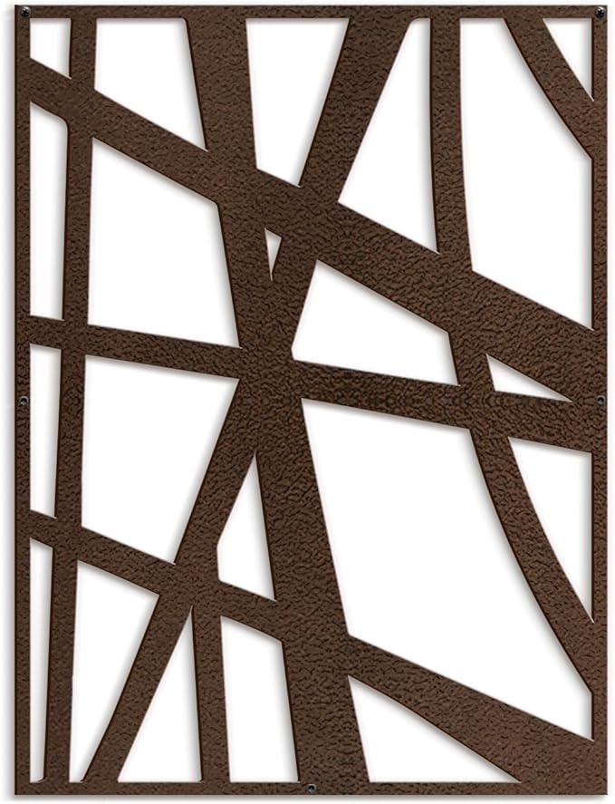 SIGNLEADER Metal Wall Art Decor Abstract Bronze Line Minimalist Modern Abstract Wall Sculpture Hangings Home Decoration for Living Room, Bedroom, Bathroom, Kitchen, Outdoor - 24" Bronze