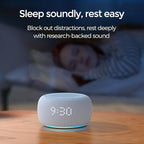 Buffbee Pro 2nd Gen – Upgraded to Rechargeable Battery | 3-in-1 Portable White Noise Sound Machine, Alarm Clock & Bluetooth Speaker for Sleep, Travel & Bedroom (Cloud Blue)