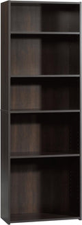 Sauder Beginnings 5-Shelf Bookcase, Bookshelf with Adjustable Storage Shelves, in Cinnamon Cherry finish