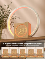 LIORQUE Sunrise Alarm Clock, Wake up Light with White Noise for Heavy Sleepers, Adjustable Sleep Timer, Volume&Brightness, Night Light with Dynamic Colors, 30 Sleep Sounds for Baby Kids Adults