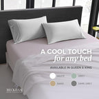 Beckham Hotel Collection Bed Pillows with Cooling Pillowcases for Hot Sleepers, Queen Size Sets of 2, Soft Down Alternative Pillow for Sleeping, Envelope Cases, White