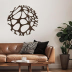 SIGNLEADER Metal Wall Art Decor Abstract Circle Minimalist Modern Abstract Wall Sculpture Hangings Home Decoration for Living Room, Bedroom, Bathroom, Kitchen, Outdoor - 24" Bronze
