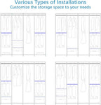 VIPEK V40 Wire Garment Rack Heavy Duty Clothes Racks for Hanging Clothes, Multi-Functional Metal Clothing Racks Bedroom Freestanding Wardrobe Closet Rack, 76" Lx15.7 Wx76.4 H, Max Load 1110lbs, Gold