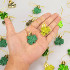 St. Patricks Day Decorations Shamrock Ornaments - 30pcs St Patricks Day Tree Ornaments Clover Baubles for Irish Lucky St Patrick's Day Home Table Tree Party Hanging Decorations