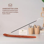 Hosley Set of 6 Wood Incense Holder Sun 10" Long. Ideal Gift for Wedding, Aromatherapy, Zen, Spa, Vastu, Reiki Chakra Settings