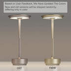 1 Pack Rechargeable Table Lamps Cordless, Portable 5000mAh Outdoor Table Light, 3 Color Stepless Dimming LED Table Lamp with Memory Function, for Home/Dinner/Patio/Restaurant.(Champagne Gold)