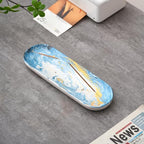 CEREMONY Incense Holder for Sticks, Ceramic Incense Burner with 60 Incense Sticks for Sage Palo Santo, Heat-Resistant Insence-Stick Holder for Backflow Incense Cones Meditation Yoga Spa Room Decor