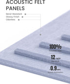 Fluxynara Large Felt Bulletin Board 36" x 24"Cork Board Alternative-6 Pack with 40 Safe Removable Adhesive Tabs, Cork Boards for Walls Cork Board for Home Office Classroom Pin Board-Soft Periwinkle