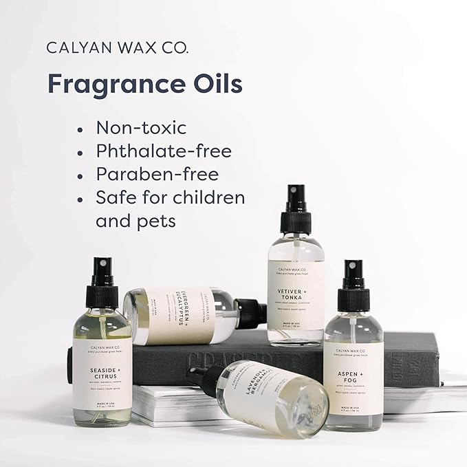 Calyan Wax Co. Seaside & Citrus Room Spray - Non Toxic Air Freshener - Natural Room Deodorizer with Essential Oils - Air Freshener Spray for Home - 4 fl oz