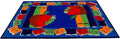 KIDCARPET.COM Book It Rectangle Classroom Rug | Bordered Area Rug for Preschool Daycare Learning, 7'6" x 12'