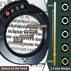 15X Magnifying Glass Desk Lamp, LED Desk Lamp with Base and Clamp, 5 Color Mode, 10 Stepless Dimmable, 84 Leds, 4.2" Diameter Real Glass Lens Magnifying Glass Lamp for Reading Close Work Repair Sewing