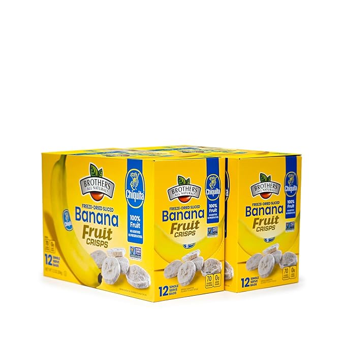 Brothers-ALL-Natural Fruit Crisps, Banana, 0.59 oz (Pack of 24), PP-GRCE13088